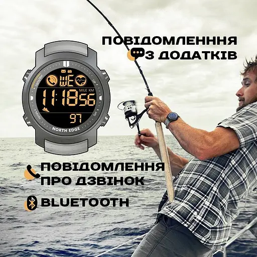 Годинник North Edge Laker Black 5BAR - фото 13