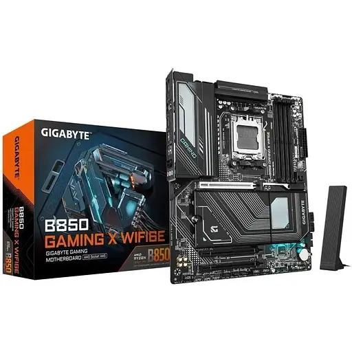Материнская плата Gigabyte AM5 B850 Gaming X WIFI6E, B850, 4xDDR5, Int.Video (CPU), 4xSATA3, 3xM. 2, 1xPCI-E 5.0 x16, 2xPCI-E 3.0 x16, Realtek 7.1, Realtek 2.5GbE, WiFi 6E, Bluetooth 5.3, 8xUSB 3.2 / 7xUSB 2.0, HDMI/DP, ATX - фото 2