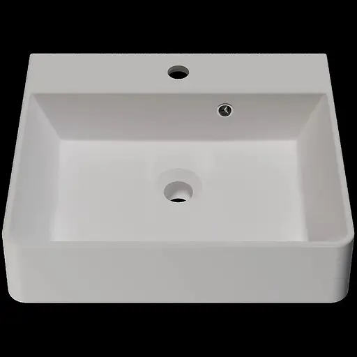 Раковина матова накладна Amidicon Solo 50 500x430 з литого каменю SOLO_50_MAT, Білий матовий - фото 1