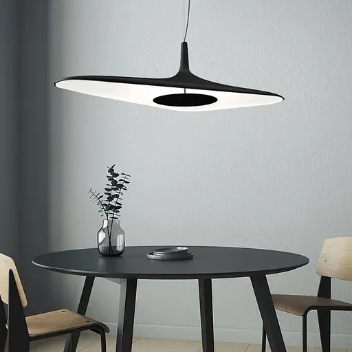 Світильник із унікальним чорним динамічним плафоном 70х45 см | Арт. MJ260-800 BK | Line F - фото 1