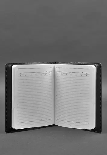 Шкіряна обкладинка для блокнота 6.0 (софт-бук) чорна Краст - фото 5