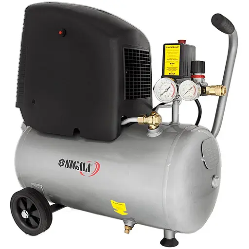 Компрессор одноцилиндровый безмасляный Sigma 1.8 кВт 245 л/мин 8 бар (7042121) - фото 1