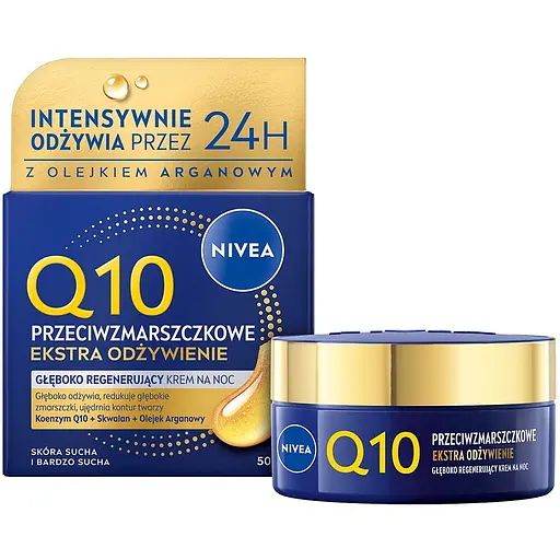 Крем нічний Відновлюючий проти зморщок NIVEA Q10 Інтенсивне живлення 50 мл - фото 1