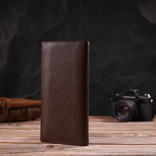 Мужской кожаный кошелек Canpellini 9.2х18.8х1 см acs0025604 - фото 6