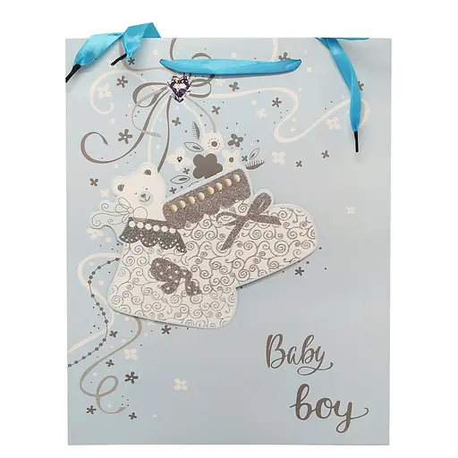 Подарунковий пакет 2369L-2(Blue), 40 х 30 х 0,1 Синій