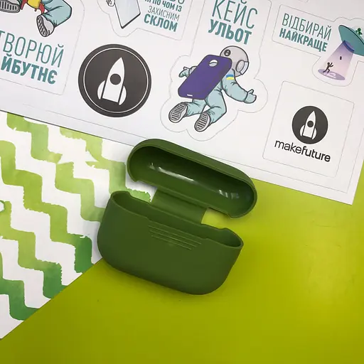 Чохол для навушників MAKE Apple AirPods Pro Silicone Green - фото 2