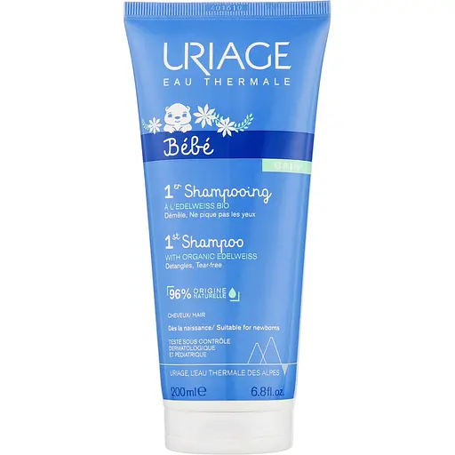 Екстра м'який шампунь Uriage Bebe 1er Shampooing Extra Gentle для дітей та немовлят 200 мл - фото 1