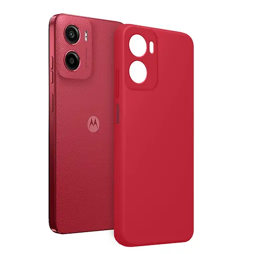 Чохол MAKE Motorola G05/E15 Silicone Plum Red - фото 3