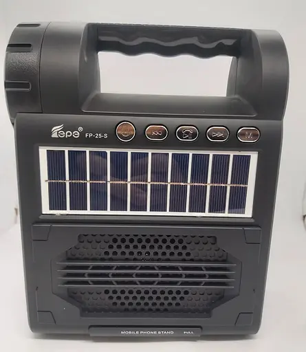 Акумуляторний радіоприймач Fepe FP-25-S USB TF Bluetooth із сонячною панеллю та ліхтариком - фото 10