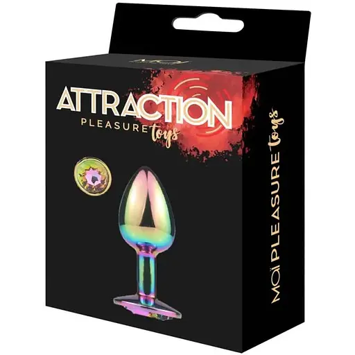 Металлическая анальная пробка Mai Attraction Toys №72 Rainbow - фото 4