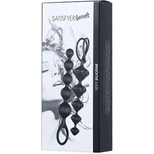 Набір анальних намиста Satisfyer Beads Black силікон 3.3 см і 3.5 см - фото 5