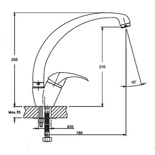 Змішувач для кухні Haiba PREMIERE 011 (HB0352) - фото 2