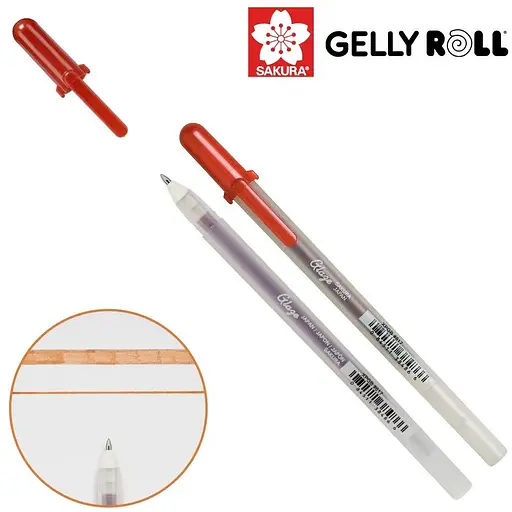 Ручка гелевая Sakura Glaze 3D-Roller Сепия - фото 2