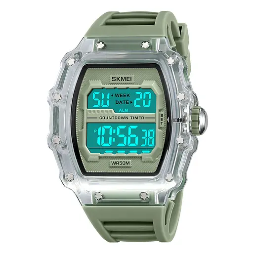 Годинник наручний чоловічий 2296WTGN White-Green Skmei acs0030039 - фото 2