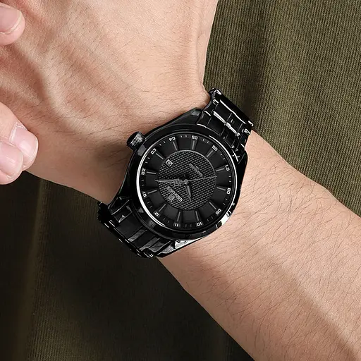 Наручний годинник чоловічий Naviforce Perfect Чорний (3109) - фото 4