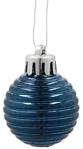 Ялинкові кульки Chomik пластикові сині 3 см 16 шт. (GIF3955) - фото 4