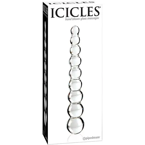 Скляне ділдо кулькове Icicles No.2 21.5 см прозорий
