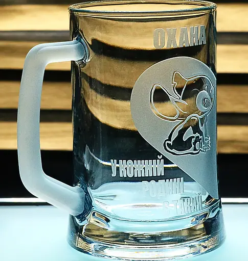 Парні пивні келихи 660 мл Ліло і Стіч з гравіюванням  кружки для закоханих  Іменний подарунок для пари - фото 3