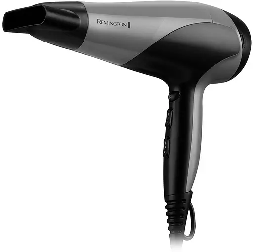 Фен Remington Ionic Dry, 2200Вт, 3 режими, дифузор, турмалінова іоніз-я, хол. обдув, сіро-чорний