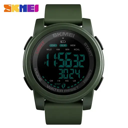 Мужские спортивные часы Skmei 1469 Fitness (Зеленый) - фото 4