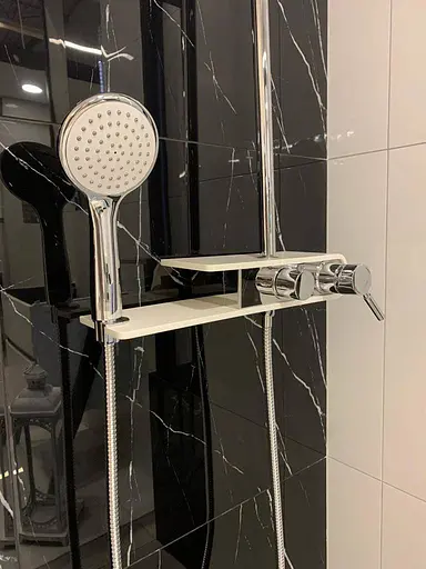 Душова система Corsan Klar Fiber chrome white CMN002, Хром - фото 7