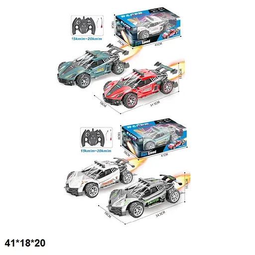 Машина на радіокеруванні, дим, 41x18x20 см, 890-23/25 (В асортименті) - фото 2