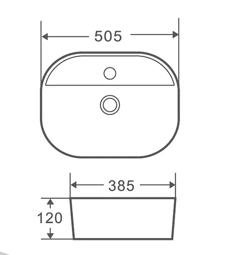 Умивальник накладний Mixxus Premium Ellipse-0201 505x385x120 мм MP6482, Білий - фото 2