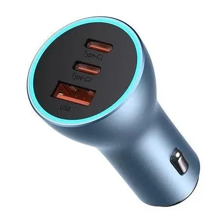 Автомобильное Зарядное устройство 60 w 2 порта юсб Baseus Golden Contactor - фото 1