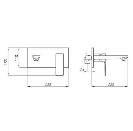 Змішувач для раковини WEZER PRO10-02-BLACK - фото 2
