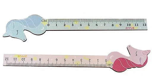 Лінійка дерев’яна фігурна Одноріг, 12 см - фото 2