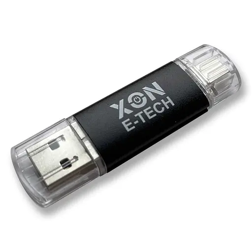 Флеш-накопитель XON FlashDrive DuoConnect 128GB (USB 3.0 + USB Type-C) Черный (FX3DX128MB 7577) - фото 3