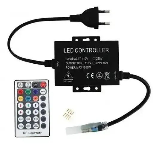 Контролер для RGB неону 220В 10х20мм 1500W RF 28K