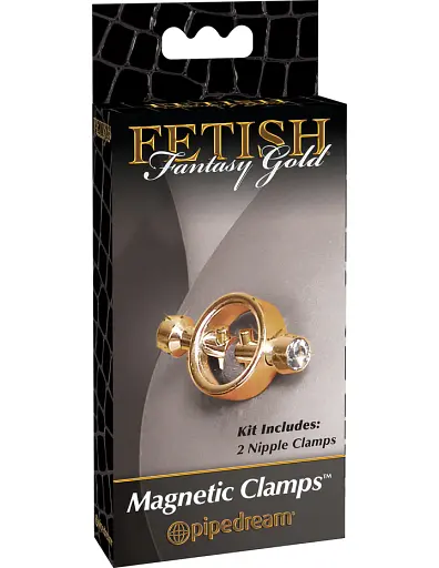 Затискачі для сосків Pipedream Gold Magnetic Clamps 2.5 см золотий - фото 2