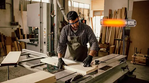 Инфракрасный обогреватель Neo Tools 2000 Вт, 18м2, 2 уровня мощности, пульт, 62.2х10.5х7.2 см, IP65 - фото 4