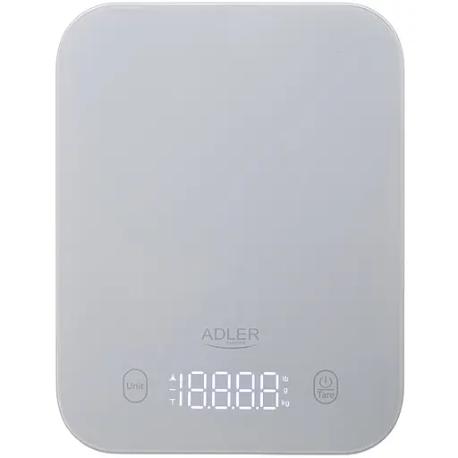 Ваги кухонні Adler AD 3181 grey електронні 10кг, г; кг, фунт 2хААА автовимкнення скло