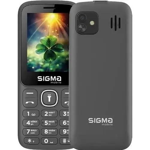 Мобильный телефон Sigma mobile X-style 242 Lucky, Grey, 2 Mini-SIM, дисплей 2.4" (240х320), SC6531E, MicroSD (до 32 ГБ), FM - фото 1