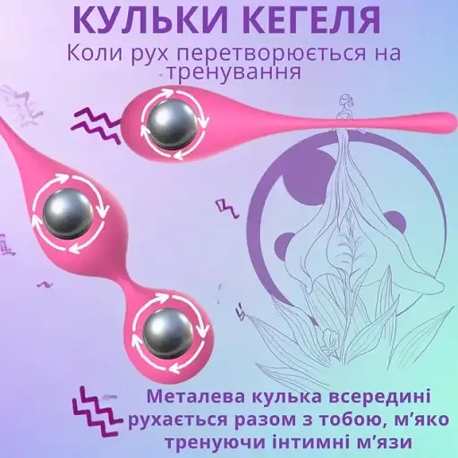 Набір вагінальних кульок I’MCUM Balance Pro Рожевий 3 шт (IM-KGE004) - фото 6