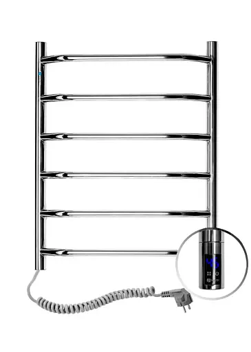 Електрична Рушникосушка Блюз НЕРЖ 480х600 Sensor  (Ліва, 102Вт) - фото 2