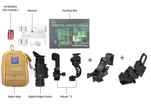 Монокуляр ночного видения PVS-14 с креплениями Mount + крепление Rhino рог + кронштейн FMA L4G24 - фото 10