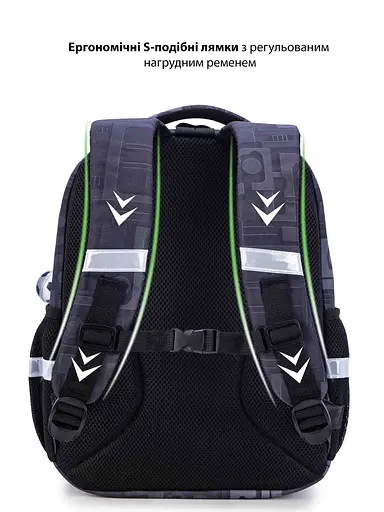 Шкільний рюкзак з ортопедичною спинкою для хлопчика з М'ячем School Standard 38х30х18 см для першокласника (150-6) - фото 6