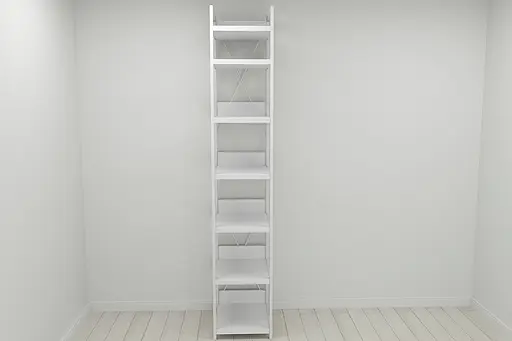 Шкаф Гардероб Уни секция 4 серии Конект Ferrum-decor 220x40x50см Белый металл ДСП Белый 32 мм (FRD-104555) - фото 8