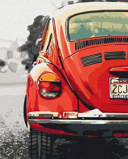 Картина по номерам на подрамнике Brushme Красное ретро