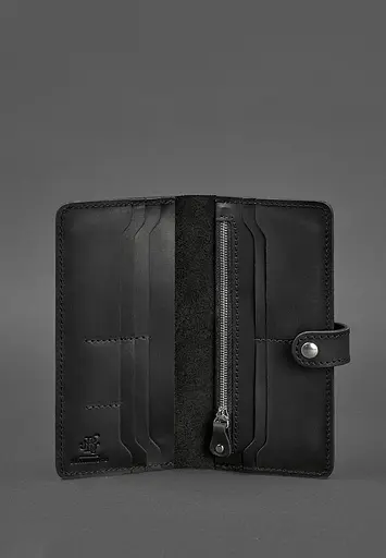 Кожаный портмоне 7.0 Черный Crazy Horse - фото 5