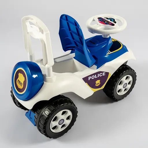 Детский толокар Машинка 0141/11 бело-синий - фото 5