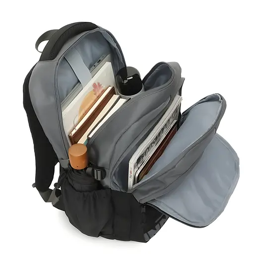 Універсальний міський рюкзак Innovation з ортопедичною спинкою сірий 30 х 49 х 22 см (5902) - фото 4