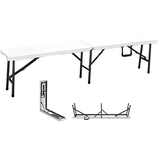 Лавка складная SpringFun 180 см многофункциональная лавка HDPE для кейтеринга нагрузка 230 кг Белый - фото 1