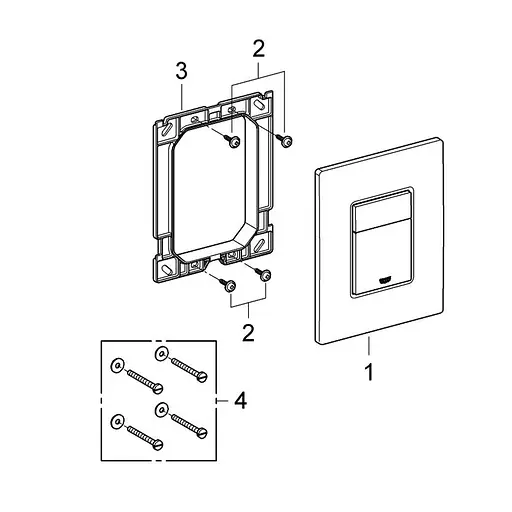 Комплект 4 в 1: Инсталляция Grohe Rapid SL 38840000 с панелью смыва Even 38966000 + унитаз A534UF Rimless с сиденьем Slim Soft Close дюропласт (UA38840966A) - фото 7