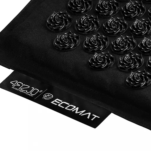 Коврик акупунктурный 4FIZJO Eco Mat Аппликатор Кузнецова с подушкой 68 x 42 см Black/Black 4FJ0208 (P-5907739312563) - фото 2