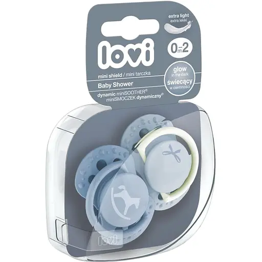 Пустышка силиконовая динамическая LOVI Baby Shower Boy 0-2 месяцев 2 шт. (22/900boy) - фото 3