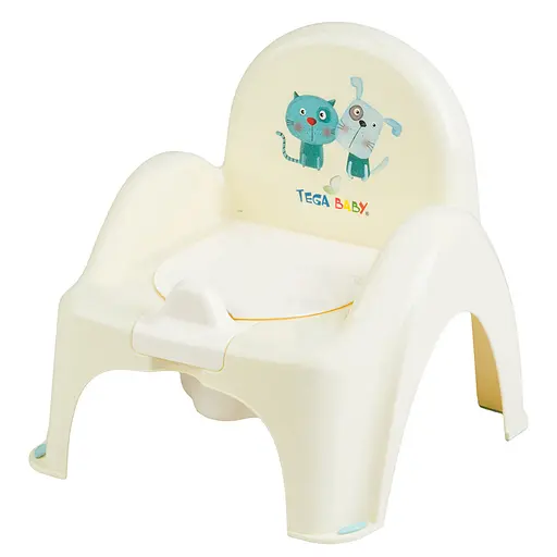 Детский горшок - стульчик Кот и Пес Желтый - фото 1